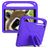 Mobigear AeroArmor Coque iPad 7 (2019) Coque de tablette pour enfants avec Poignée Enfants en EVA + Porte-crayon - Violet