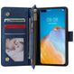 Mobigear Zipper Housse Huawei P40 Etui Porte-Monnaie - Bleu