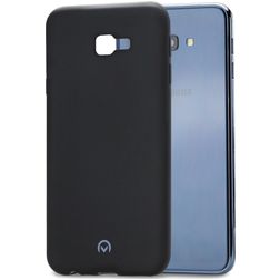 Mobilize Rubber Gelly Coque Samsung Galaxy J4 Plus Coque arrière en TPU Souple - Matt Black