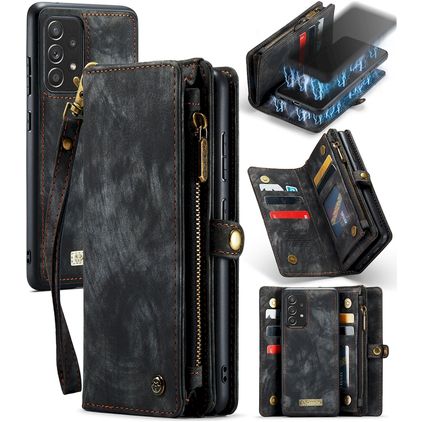 Caseme 008 Housse Samsung Galaxy A52s 5G Etui avec Coque Détachable Porte-Monnaie - Noir