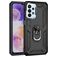 Mobigear Armor Ring Samsung Galaxy A23 Plastique rigide Coque arrière Antichoc avec bague de maintien - Noir