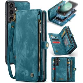Caseme 008 Housse Samsung Galaxy S23 FE Etui avec Coque Détachable Porte-Monnaie - Bleu
