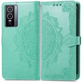 Mobigear Mandala Housse Vivo Y76 Etui Porte-Monnaie - Vert