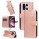 Mobigear Butterfly Housse OnePlus 15 Etui Porte-Monnaie - Rose doré