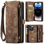 Caseme 008 Housse iPhone 14 Pro Etui avec Coque Détachable Porte-Monnaie - Marron