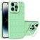 Mobigear Cube Coque iPhone 14 Pro Max Coque arrière Rigide avec Support Amovible - Vert