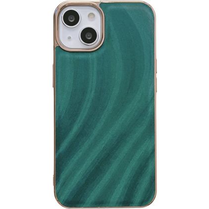 Mobigear Wavy Coque iPhone 14 Plus Coque arrière Rigide - Vert