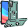 Mobigear Armor Ring Coque OPPO A76 Coque arrière Rigide Anti-Chocs avec Anneau-Support - Vert