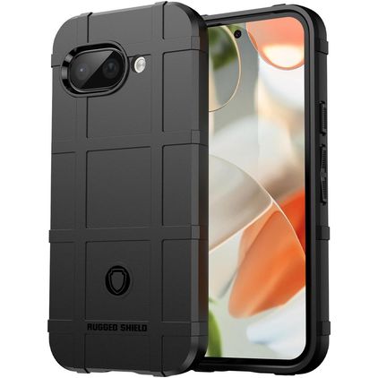 Mobigear Rugged Shield Coque Google Pixel 9a Coque arrière en TPU Souple Anti-Chocs - Noir
