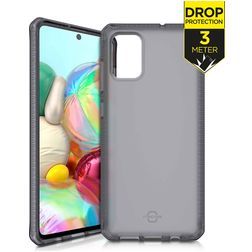 ITSkins SpectrumFrost Coque Samsung Galaxy A71 Coque arrière Rigide Anti-Chocs - Noir