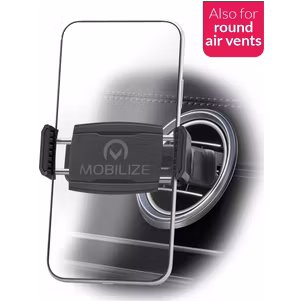 Mobilize Round Vent Support Voiture Grille de ventilation Pince Universel - Noir