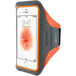 Mobiparts Comfort Fit Brassard Téléphone iPhone SE (2016) Brassard Coque de Sport en Neoprène - Neon Orange