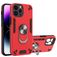 Mobigear Armor Ring Coque iPhone 14 Pro Max Coque arrière Rigide Anti-Chocs avec Anneau-Support - Rouge