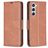 Mobigear Excellent Housse Samsung Galaxy S24 Etui Porte-Monnaie - Marron