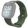 Mobigear Sport Dual Bracelet Silicone Fitbit Sense Fermeture à clou et passant - Vert