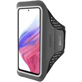 Mobiparts Comfort Fit Brassard Téléphone Samsung Galaxy A53 Brassard Coque de Sport en Neoprène - Noir