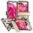 Mobigear Armor Ring Coque Motorola Razr 50 Coque arrière Rigide Anti-Chocs avec Anneau-Support - Or