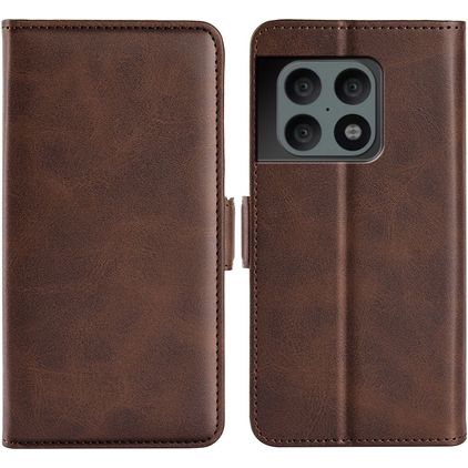 Mobigear Slim Magnet Housse OnePlus 10 Pro Etui Porte-Monnaie - Marron