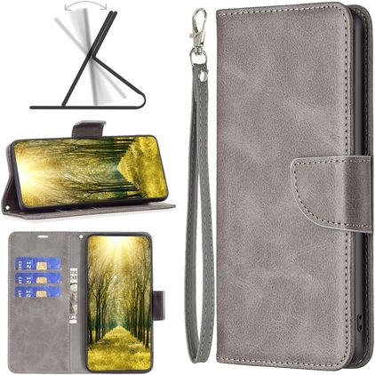Mobigear Excellent Housse Realme C31 Etui Porte-Monnaie - Gris