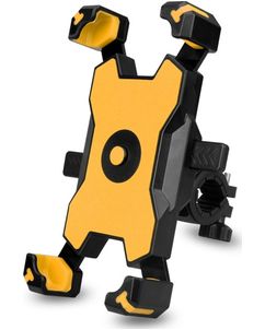 Mobigear PushHold Support Vélo Guidon Pince Universel - Jaune