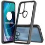 Mobigear Crystal Coque Motorola Moto G71 5G Coque arrière Rigide - Transparent / Noir
