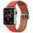 Mobigear Roma Bracelet Cuir Apple Watch Fermeture boucle ardillon - 42/41/40/38 mm - Orange