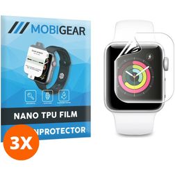 Mobigear Apple Watch - 38 mm Hydrogel TPU Protection d'écran - Compatible Coque (Lot de 3)