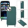 Mobigear Lanyard iPhone 14 Plus Coque avec cordon en Silicone - Vert