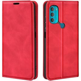 Mobigear Retro Slim Housse Motorola Moto G71 5G Etui Porte-Monnaie - Rouge