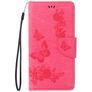 Mobigear Butterfly Housse iPhone SE (2020) Etui Porte-Monnaie - Magenta