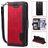 Mobigear Two Tone Housse iPhone SE (2020) Etui Porte-Monnaie - Noir / Rouge