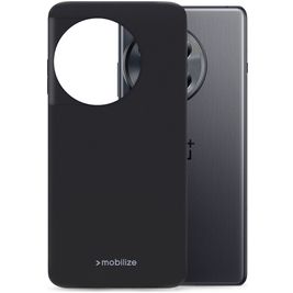 Mobilize Rubber Gelly Coque OnePlus 12R Coque arrière en TPU Souple - Matt Black
