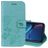 Mobigear Roses Housse iPhone XR Etui Porte-Monnaie - Turquoise