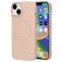 Mobiparts Slim Line iPhone 14 MagSafe Plastique rigide Coque arrière - Dune Sand