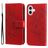 Mobigear Flowers Housse iPhone 17 Etui Porte-Monnaie - Rouge
