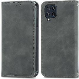Mobigear Retro Slim Housse Samsung Galaxy M32 4G Etui Porte-Monnaie - Gris