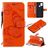 Mobigear Butterfly Housse Samsung Galaxy A21s Etui Porte-Monnaie - Orange