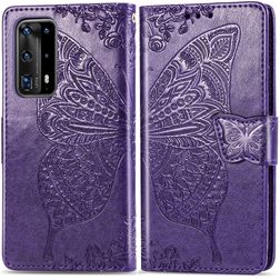 Mobigear Butterfly Housse Huawei P40 Pro Etui Porte-Monnaie - Violet