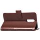 Mobigear Clover Housse OnePlus 6T Etui Porte-Monnaie - Marron
