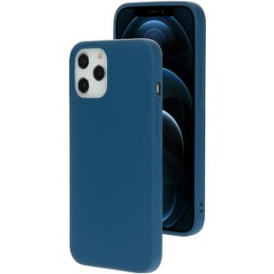 Mobiparts Coque iPhone 12 Pro Max Coque arrière en Silicone - Blueberry Blue