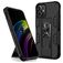 Mobigear Armor Stand iPhone 12 Pro Max Plastique rigide Coque arrière Antichoc avec béquille - Noir
