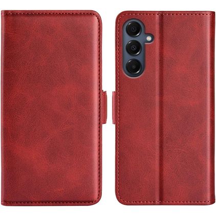 Mobigear Slim Magnet Housse Samsung Galaxy A17 Etui Porte-Monnaie - Rouge