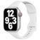 Mobigear Sport Slim Bracelet Silicone Apple Watch Fermeture à clou et passant - 49/46/45/44 mm - Blanc