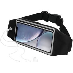 Mobiparts Comfort Fit Belt Brassard Téléphone iPhone XR Ceinture Coque de Sport en Neoprène - Noir