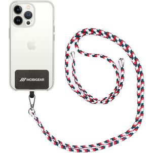 Mobigear Lanyard Cordon de téléphone universel réglable - Blanc / Rouge / Vert