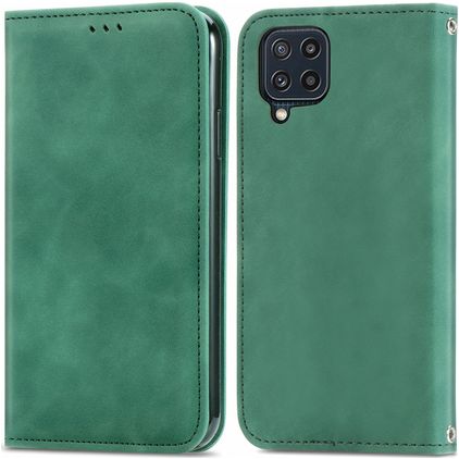 Mobigear Retro Slim Samsung Galaxy M32 4G Étui Portefeuille - Vert