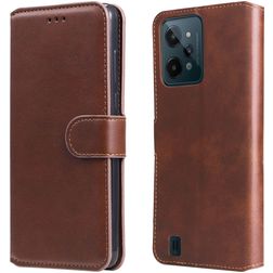 Mobigear Wallet Housse Realme C31 Etui Porte-Monnaie - Marron