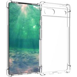 Mobigear Cushion Coque Transparente Google Pixel 6a Coque arrière en TPU Souple Anti-Chocs - Transparent