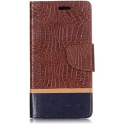 Mobigear Croco Housse Xiaomi Mi 8 SE Etui Porte-Monnaie - Marron
