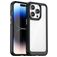 Mobigear Crystal Coque iPhone 15 Pro Max Coque arrière Rigide - Transparent / Noir